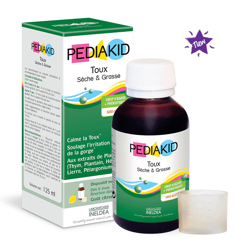PEDIAKID® Toux Sèche & Grasse: Helps soothe cough and sore throat