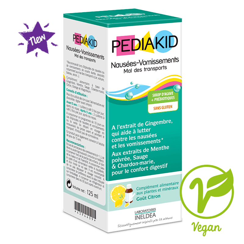 NAUSEA & VOMITING, TRAVEL SICKNESS SYRUP PEDIAKID 125ML | VOMIT FREE RELAXED JOURNEY